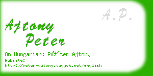 ajtony peter business card